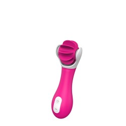 VIBRAÇÕES DE AMOR RODA DA FORTUNA. Vibrador duplo com língua rotativa. Recarregável