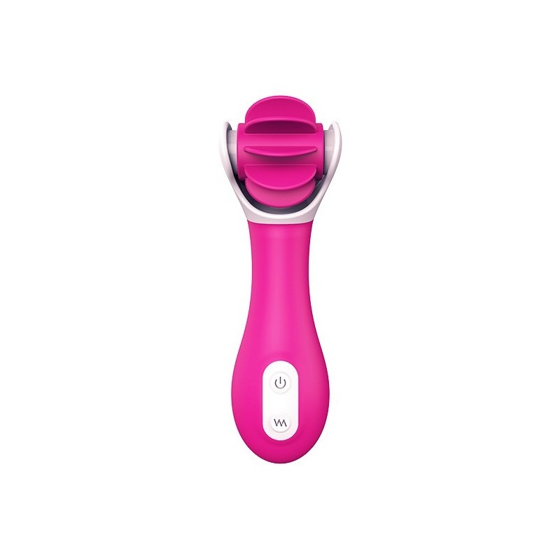 VIBRAZIONI DELLA RUOTA DELLA FORTUNA DELL'AMORE. Doppio vibratore con linguetta rotante. Ricaricabile