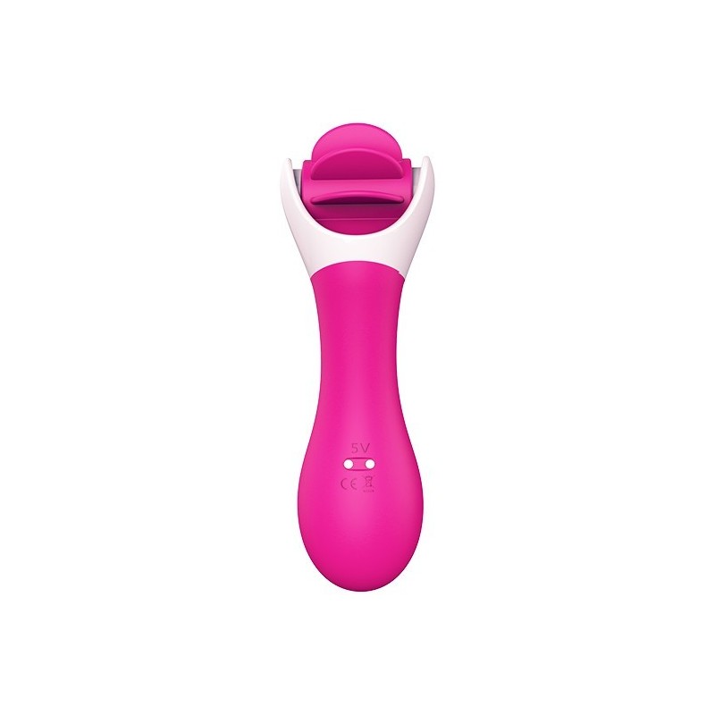 VIBES OF LOVE WHEEL OF FORTUNE. Doppelvibrator mit rotierender Zunge. Wiederaufladbar