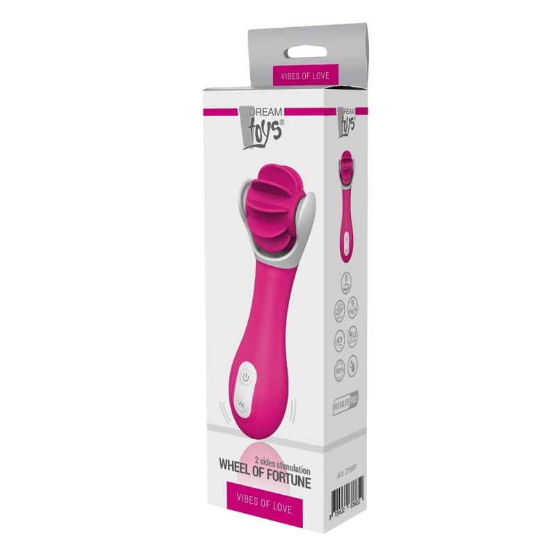 VIBES OF LOVE WHEEL OF FORTUNE. Double vibrator with rotating tongue. Rechargeable