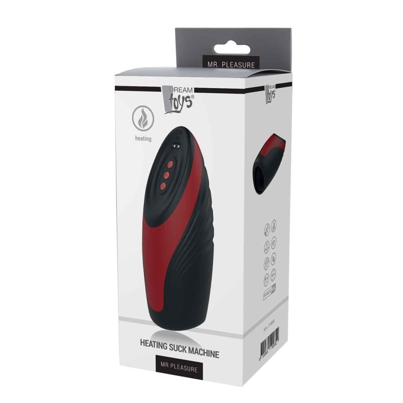 HEATING SUCK MACHINE - masturbador con succión, vibración y calor - recargable