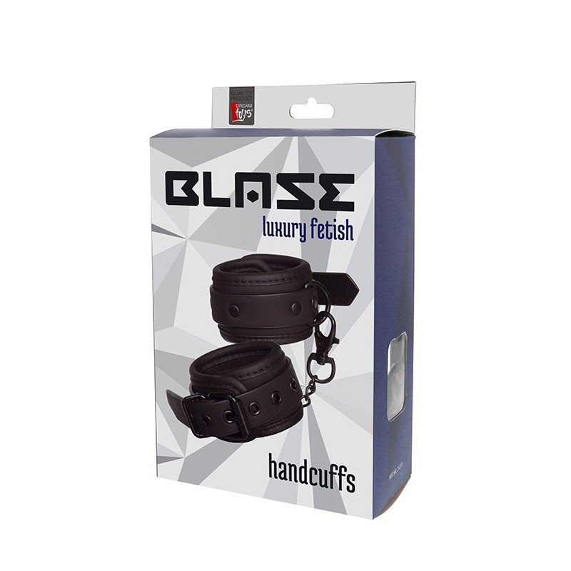 Algemas pretas com corrente de metal preto de 10cm- BLAZE