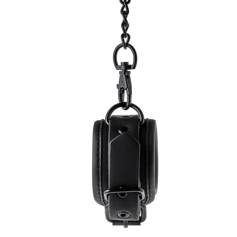 Manette nere con catena in metallo nero di 10cm- BLAZE