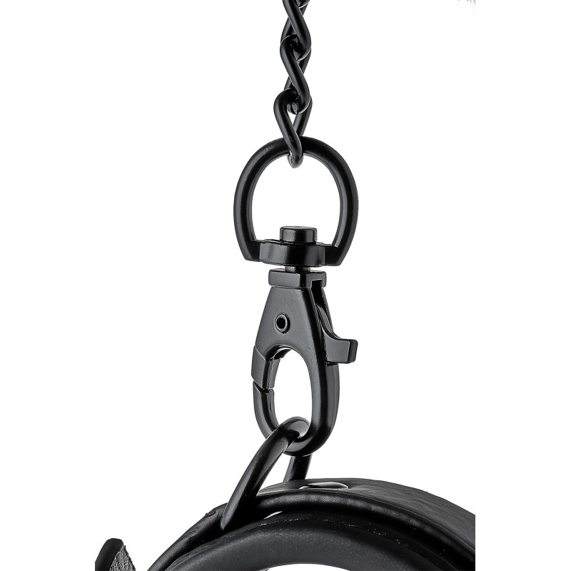 Menottes noires avec chaîne métallique noire de 10cm- BLAZE