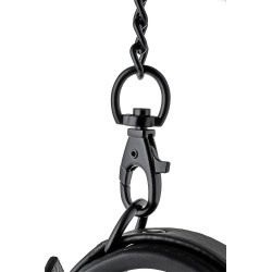 Algemas pretas com corrente de metal preto de 10cm- BLAZE