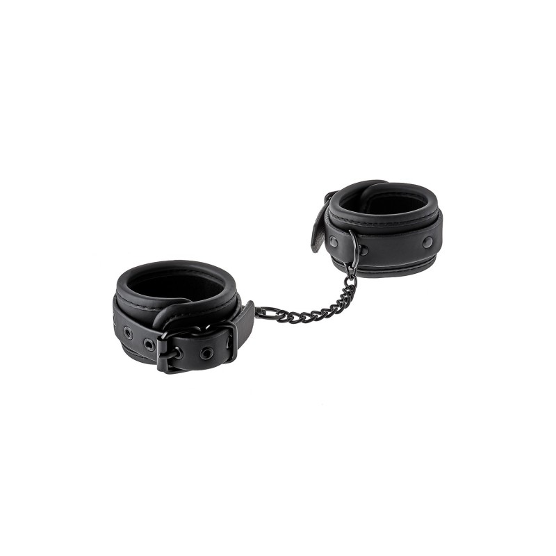 Black handcuffs with black metal chain of 10cm- BLAZE