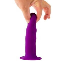 SOLID LOVE PREMIUM RIBBED DILDO PURPLE - Termorreactivo