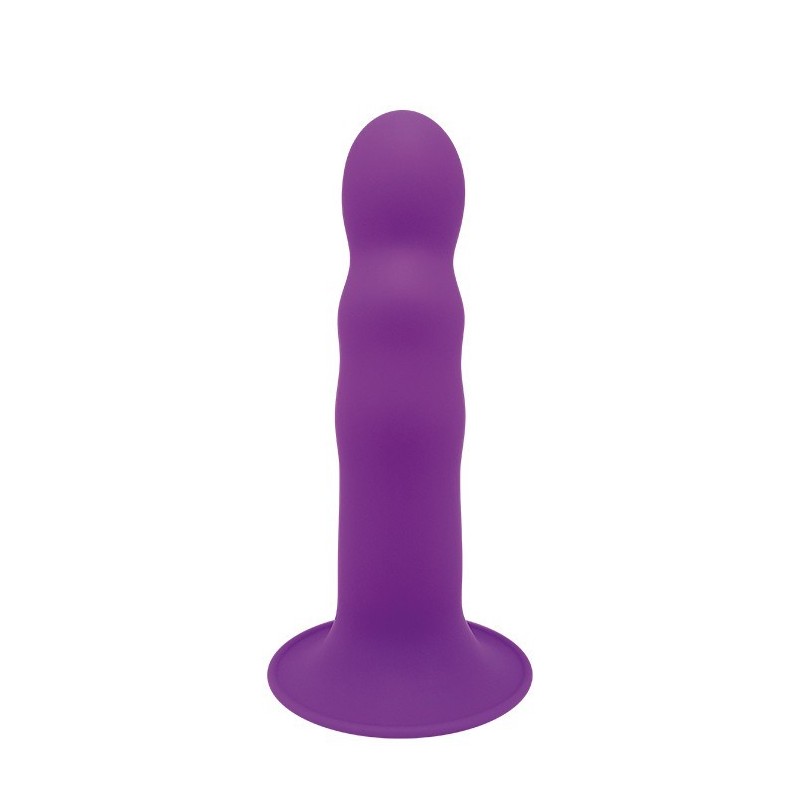 SOLID LOVE PREMIUM RIBBED DILDO PURPLE - Termorreactivo