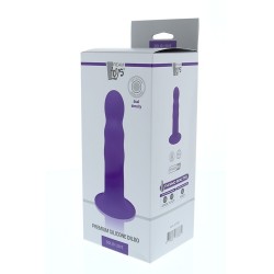 SOLID LOVE PREMIUM RIBBED DILDO PURPLE - Termoreagente