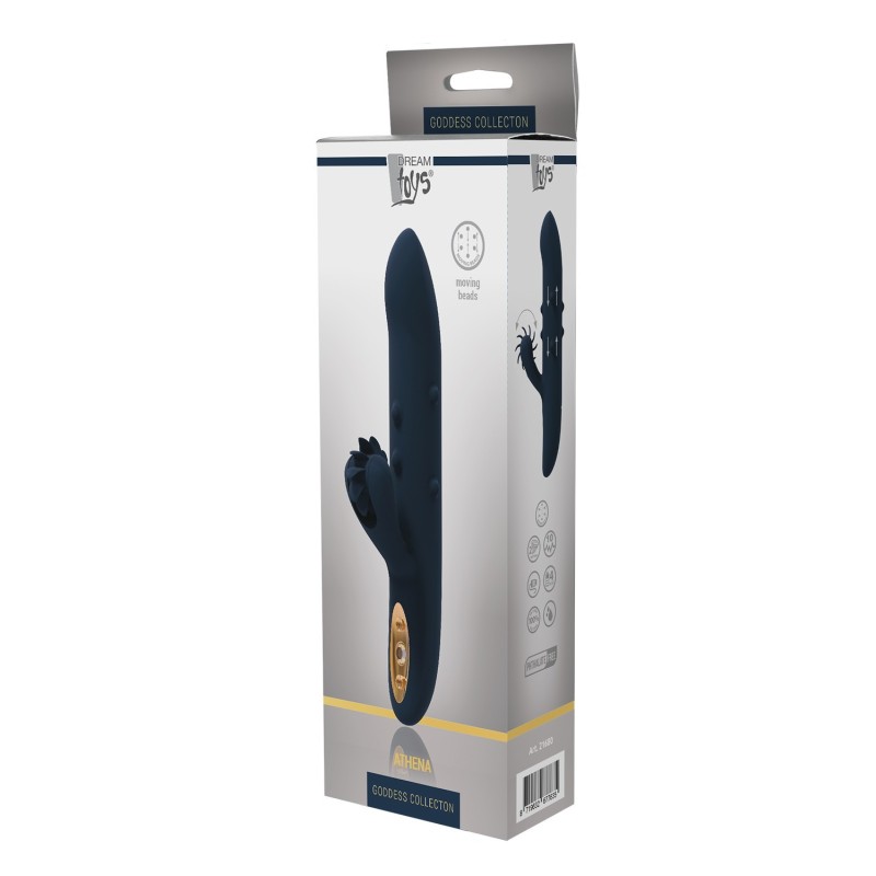 DÉESSE COLLECTION ATHÉNA. Simulateur de sexe oral. Silicone liquide. Double vibreur 10 modes. Rechargeable