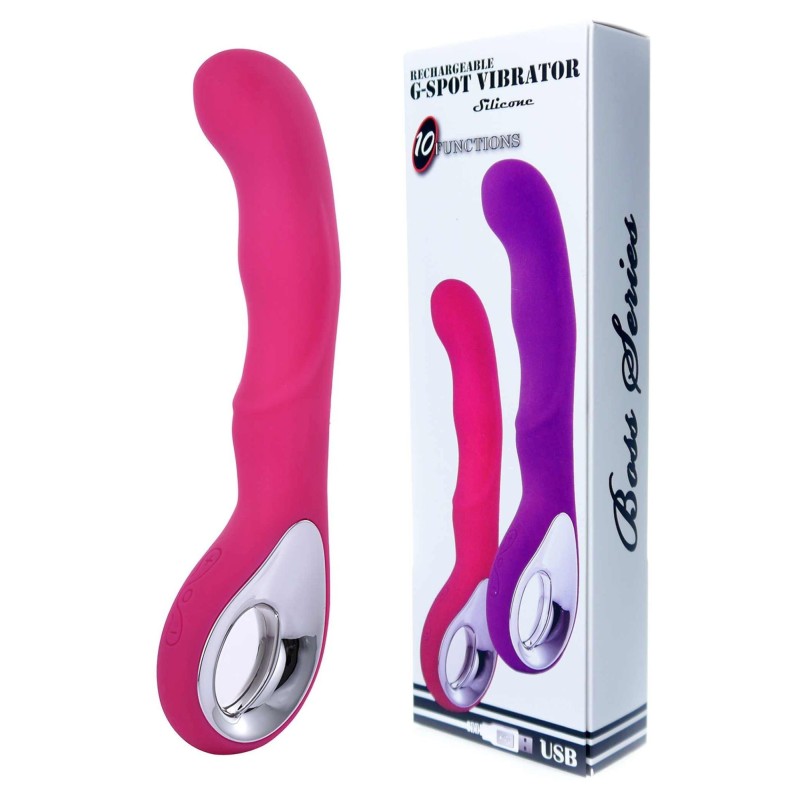 G-Spot Vibratore Rosa Ricaricabile 10 modalità