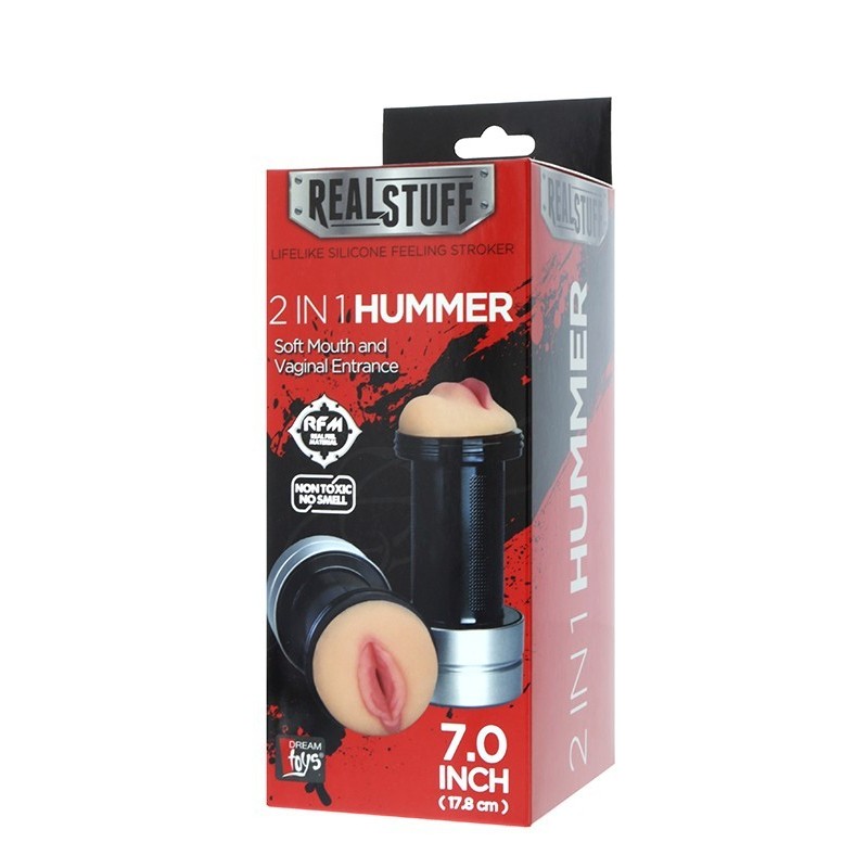 REALSTUFF 2 EM 1 HUMMER -masturbador vagina e boca-