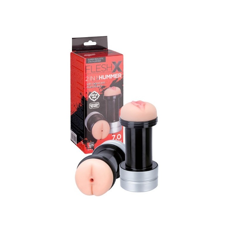 REALSTUFF 2 EM 1 HUMMER -masturbador vagina e ânus-