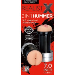REALSTUFF 2 EM 1 HUMMER -masturbador vagina e ânus-