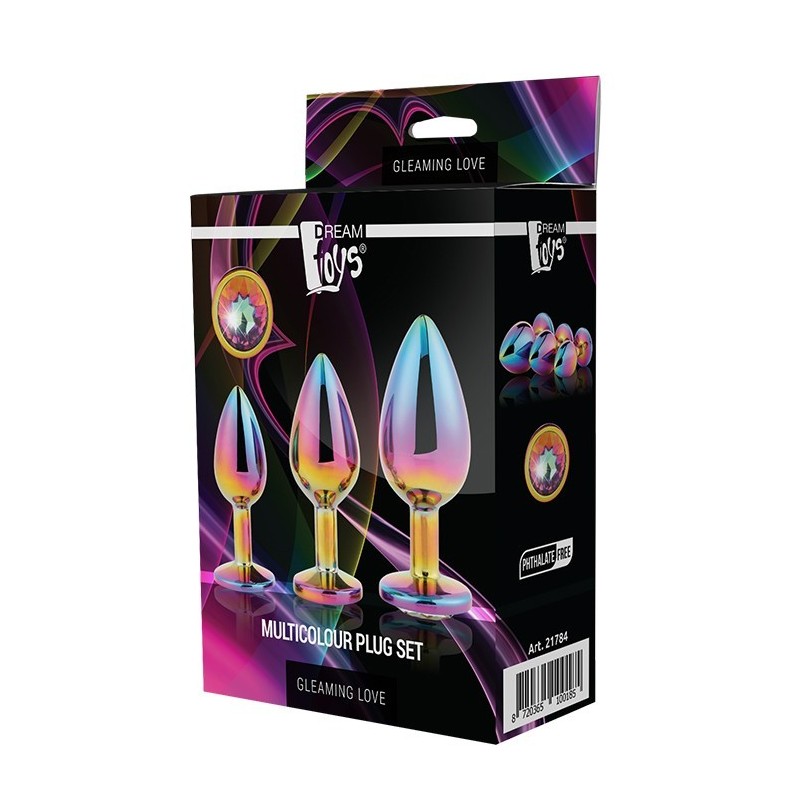 GLEAMING LOVE MULTICOLOR PLUG SET di gioielli