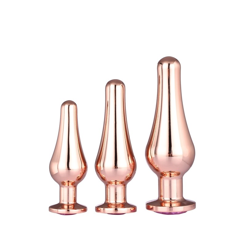GLÄNZENDES LIEBESVERGNÜGEN SET ROSÉGOLD - Set 3 Stecker
