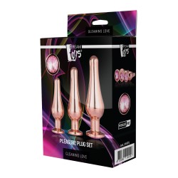 GLÄNZENDES LIEBESVERGNÜGEN SET ROSÉGOLD - Set 3 Stecker