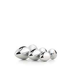 GLEAMING LOVE SILVER PLUG SET de joyas anales plateadas