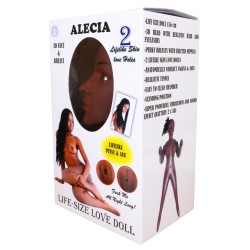 Bambola Alecia - viso 3D - vagina e ano cyberskin - con vibrazione