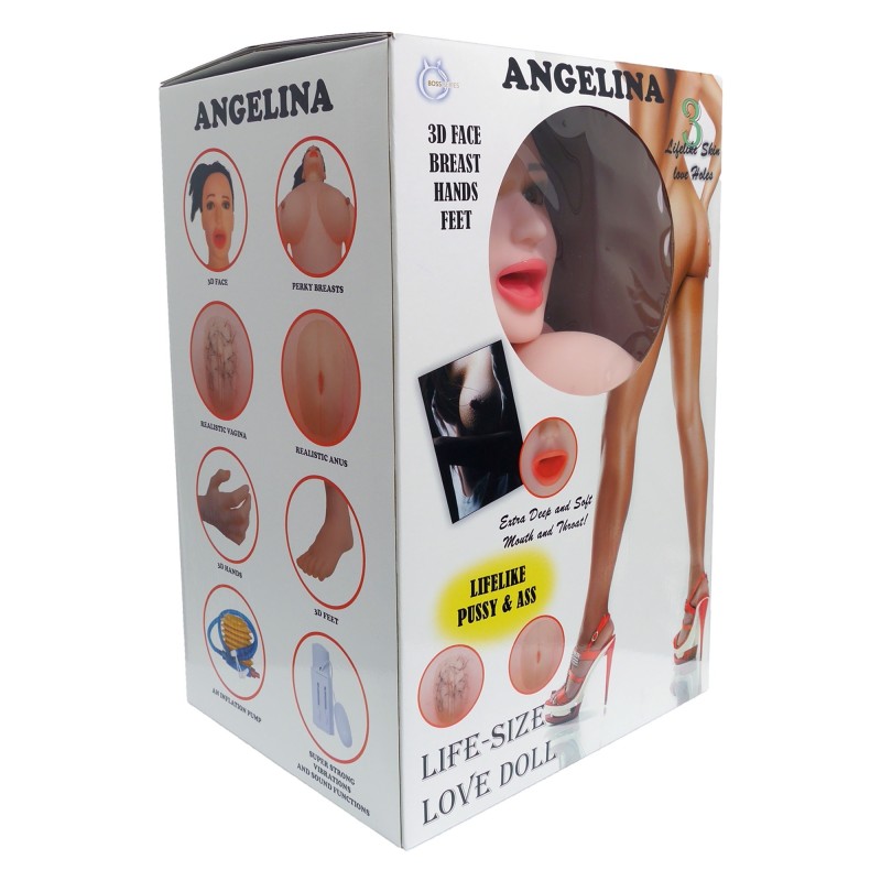 Angelina doll - face, feet and hands 3D - vagina and anus ciberskin - with vibration