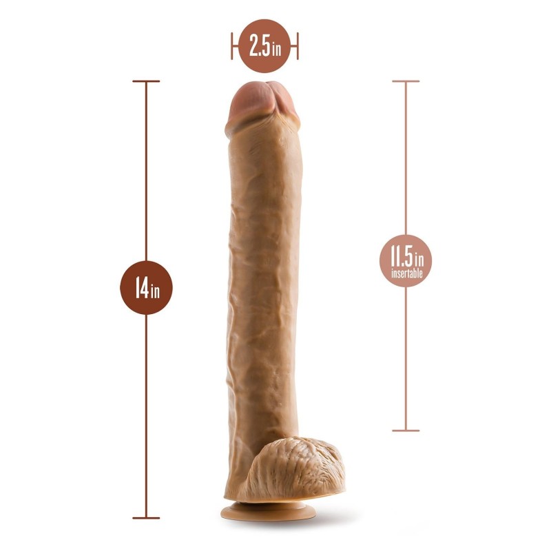 DR. MICHAEL 14" REALISTIC DILDO WITH TESTICLES 35,5x6,3cm