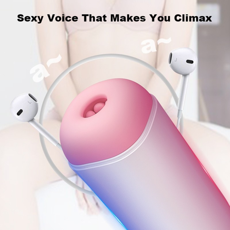 Rechargeable Masturbator Anus, 8 vibration modes, with voice. Ciberskin Masturbator