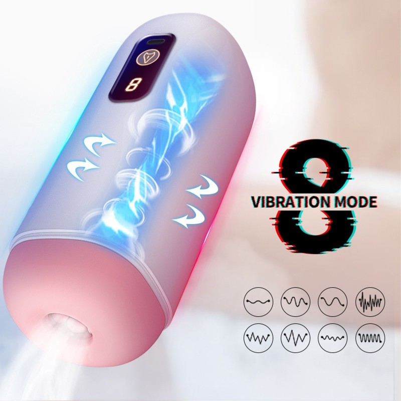 Wiederaufladbarer Masturbator Anus, 8 Vibrationsmodi, mit Stimme. Ciberskin Masturbator