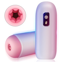 Ano Masturbador Recargable, 8 modos de vibración, con voz.  Masturbador Ciberskin