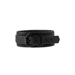 Col et bracelet noirs avec chaîne métallique noire de 10cm- BLAZE