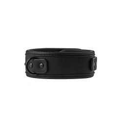 Black Collar and Strap with black metal chain of 10cm- BLAZE
