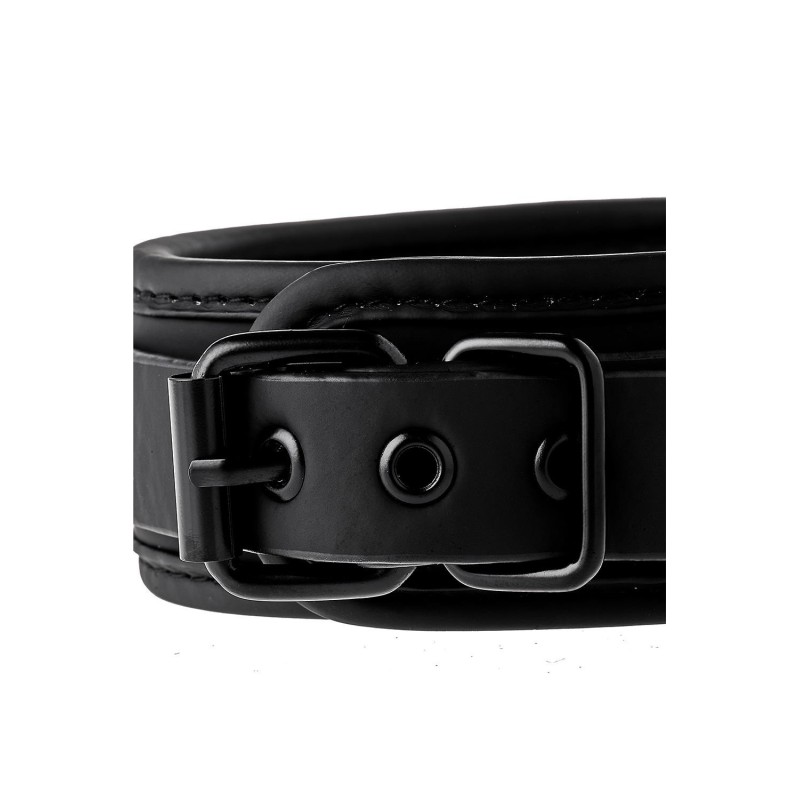 Col et bracelet noirs avec chaîne métallique noire de 10cm- BLAZE