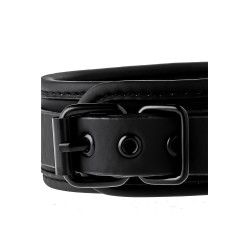 Black Collar and Strap with black metal chain of 10cm- BLAZE