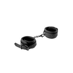 Algemas pretas no tornozelo com corrente de metal preto de 12cm- BLAZE