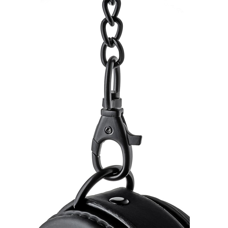 Algemas pretas no tornozelo com corrente de metal preto de 12cm- BLAZE
