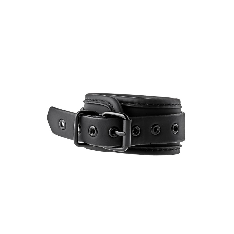 Schwarze Knöchelhandschellen mit schwarzer Metallkette von 12cm- BLAZE