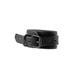 Black ankle handcuffs with black metal chain of 12cm- BLAZE