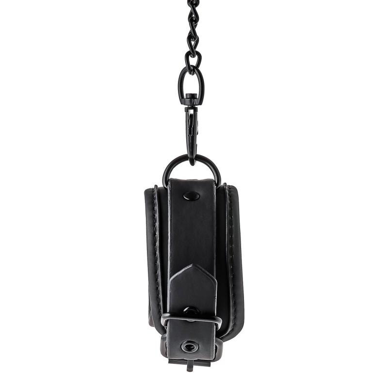 Schwarze Knöchelhandschellen mit schwarzer Metallkette von 12cm- BLAZE