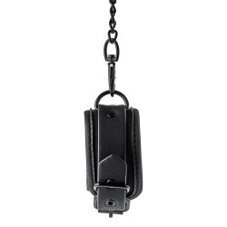 Algemas pretas no tornozelo com corrente de metal preto de 12cm- BLAZE