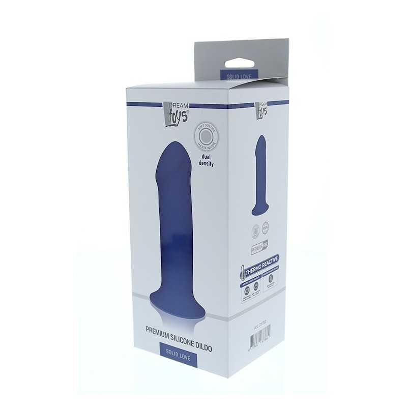 SOLID LOVE PREMIUM THICK DILDO AZUL - 18x5cm Termorreactivo