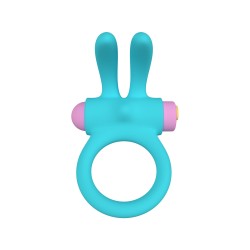 Riny Blue - Vibrating Ring 24 modes Rechargeable Remote Control - PARTY TOYS