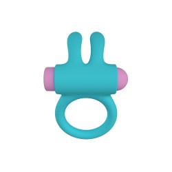 Riny Blue - Anel Vibratório 24 modos de Controle Remoto Recarregável - PARTY TOYS