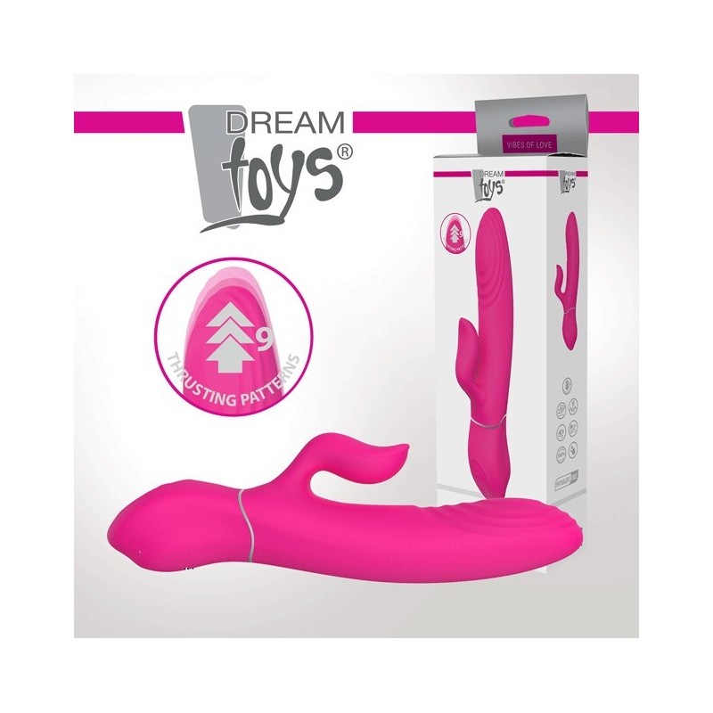 VIBES OF LOVE DUO THRUSTER. 9+9 modos - función empuje y Vibrador doble. Recargable