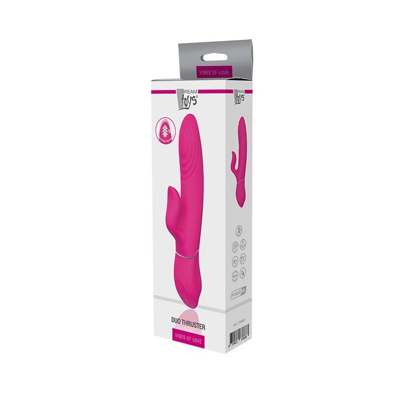 VIBES OF LOVE DUO THRUSTER. 9+9 modos - función empuje y Vibrador doble. Recargable