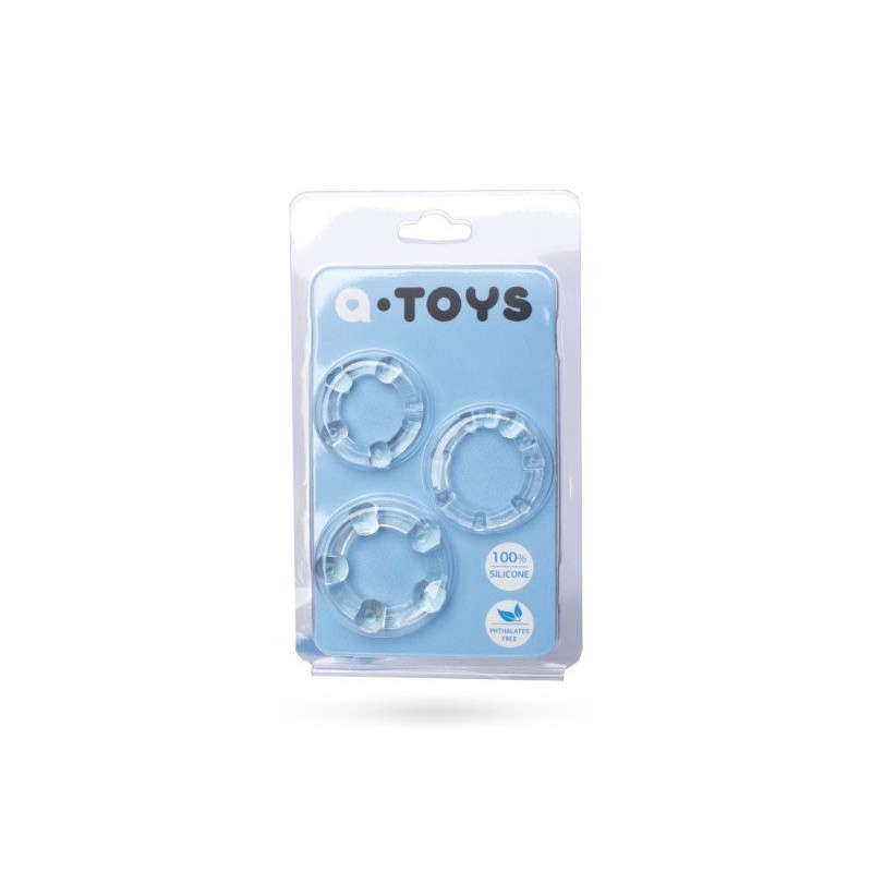 SET OF ASSORTED TRANSPARENT RINGS 769004