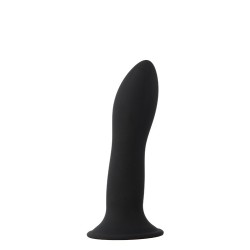 SOLID LOVE PREMIUM SILICONE DILDO NEGRO - Termorreactivo