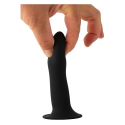 SOLID LOVE PREMIUM SILIKON DILDO SCHWARZ - Thermoreaktiv