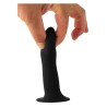 SOLID LOVE PREMIUM SILICONE DILDO NEGRO - Termorreactivo