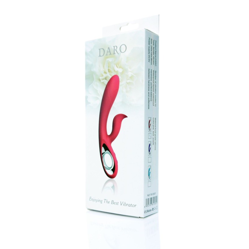 DARO - Vibrador Doble Rosa Recargable 12 modos