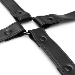 Hogtie con esposas para las manos y los tobillos - Negro