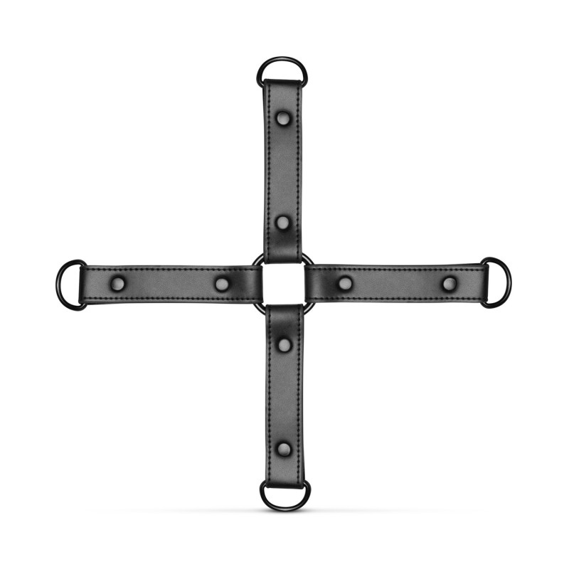 Hogtie with Handcuffs and Ankle Ties - Black